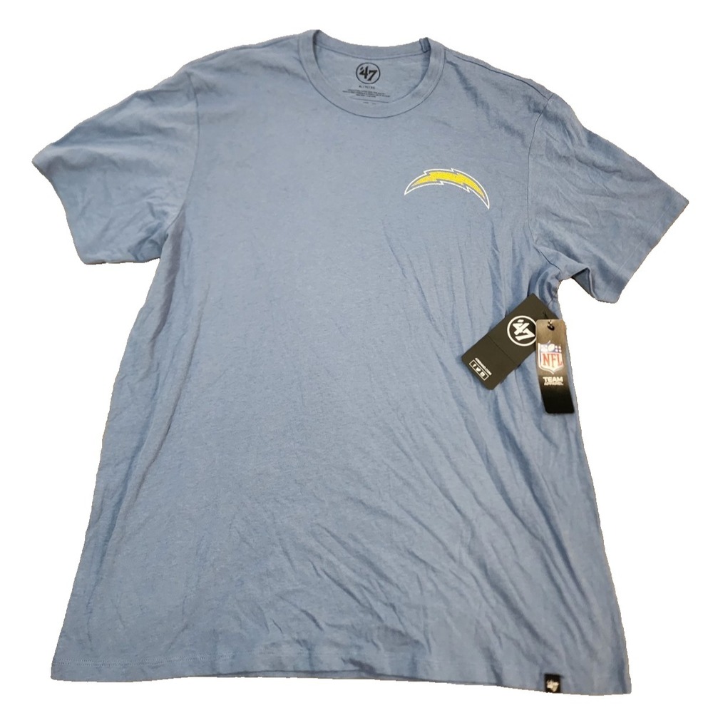 '47® (Men's XL) LA Chargers™ Back to Back Franklin T-Shirt in Cadet Blue
